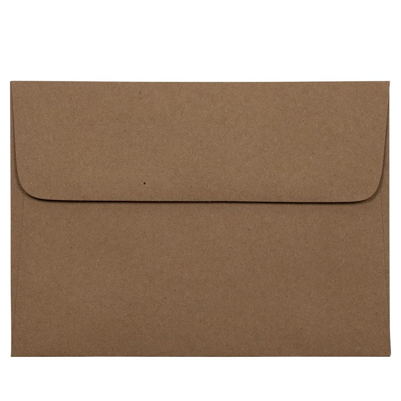 JAM PAPER A7 Premium Invitation Envelopes - 5 1/4 x 7 1/4 - Brown Kraft Paper Bag - 100/Pack - Image 1